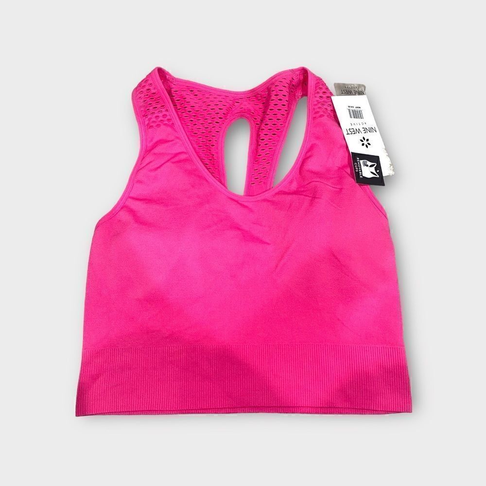 Nine West Active Sports Bra Neon Pink Size S/M